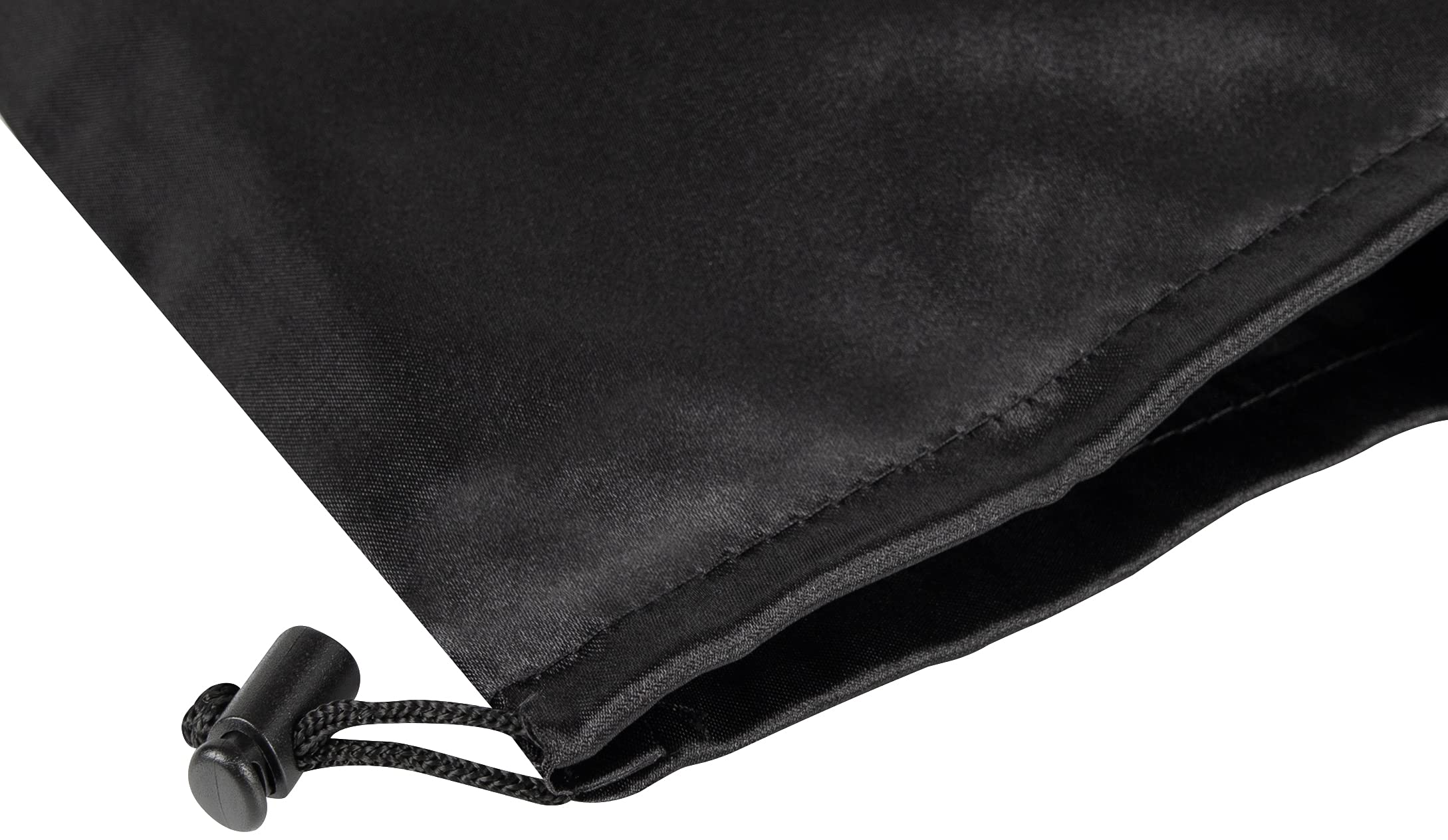 Satin Bags with Drawstring and Toggle (1 Piece, Black)