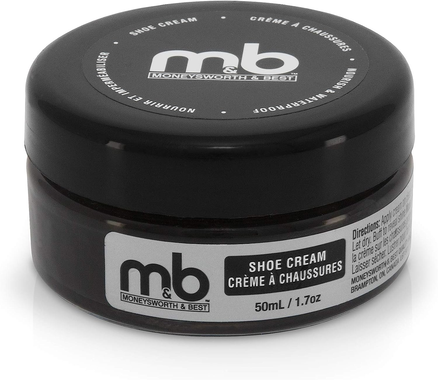 High Quality Shoe Cream - Professional Leather Shoe Polish 50 ml1.7oz-Black